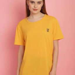 Vimal Jonney Yellow Cotton Sports T-Shirt-picture-20