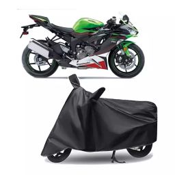 Auto Pearl Polyester Two Wheeler Cover for Kawasaki Ninja ZX-6R (Grey)-picture-0