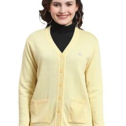 Monte Carlo Light Yellow Regular Fit Sweater-60