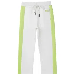 Blue Giraffe Girls White Solid  Trackpants-picture-21