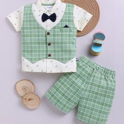 Moms Love Infant Boys Printed Pure Cotton Clothing Set-14