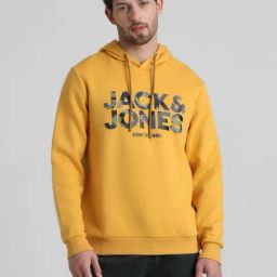 Jack & Jones Honey Gold Regular Fit Printed Hooded Sweatshirt-26