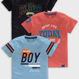 Codez Kids Multicolor Printed T-Shirt (Pack Of 3)-image-7