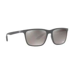 Ray-Ban Silver Polarized Rectangular Sunglasses for Men image 3
