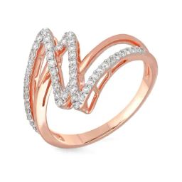 Malabar Gold and Diamonds 18k Rose Gold Diamond Ring for Women-picture-2