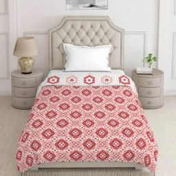 Layers Firenze Printed Red 120 GSM Cotton Single Comforter-23