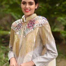 Odette Multicolored Embellished Fancy Cape-picture-28