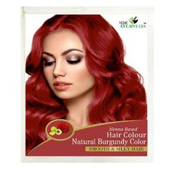 VEDICAYURVEDA Set Of 6 Henna Based Hair Color - 10 g Each - Burgundy-1