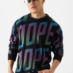 The Souled Store Black Loose Fit Printed Sweatshirts-picture-13