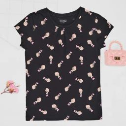 Pantaloons Junior Girls Black T-Shirt-image-69