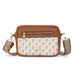 Lavie Off White & Brown Printed Medium Sling Handbag-8