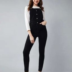 DOLCE CRUDO Black Plain Jumpsuits-picture-24