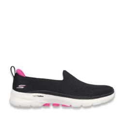 Skechers Womens GO WALK 6 OCEAN SPLASH Black Hot Pink Walking Shoes-picture-16