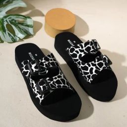 Mozafia Women's White Casual Sandals-image-9