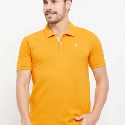 Cantabil Mustard Regular Fit Polo T-Shirt-picture-18