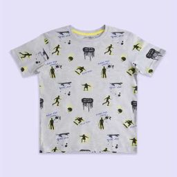 Pantaloons Junior Kids Grey Cotton Printed T-Shirt-picture-33