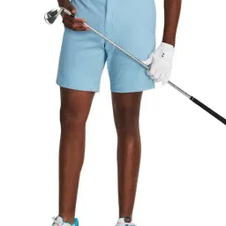 Under Armour Blue Straight Fit Sports Shorts-picture-11