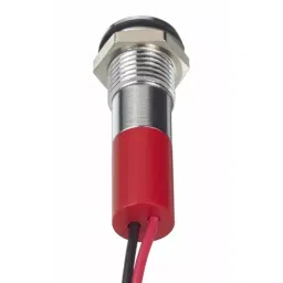 RS PRO Red Panel Mount Indicator 24V DC, Mounting Hole Size 8 mm, Termination Type Lead Wires, IP Rating IP67, Model No 2494320 image 2