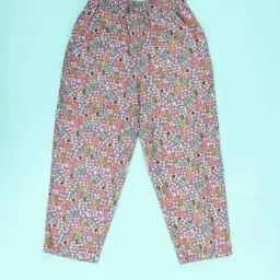 Kiddopanti Girls Grey Cotton Regular Fit Printed Pyjamas-picture-42