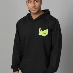 Rigo Black Cotton Loose Fit Printed Hooded Sweatshirt-picture-12