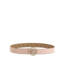 Guess Men Pink Brown Polyurethane Monogram Nell Logo Reversible Belts with Pin Buckle-image-64