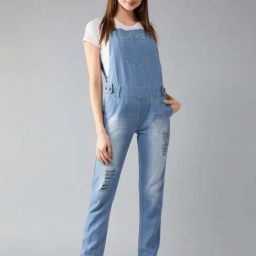 DOLCE CRUDO Blue Plain Jumpsuits-picture-34