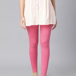 HERE&NOW Women Pink Solid Leggings-image-85