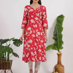 W Red Printed Kurtas-image-15