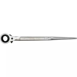 Yato GRD Double Socket Ratchet Handle 315 mm (12.40 inch) Length 32 Teeth Chrome Plated, Satin, YT-4937-89