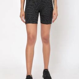 SILVERTRAQ Grey Polyester Animal Print Cycling Shorts-picture-26