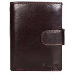 SASSORA Brown Casual Leather Rfid Bi-Fold Wallet for Men-image-81
