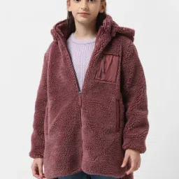 VERO MODA GIRL Brown Solid Full Sleeves Jacket-image-64