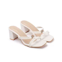 DressBerry Textured Block Heel Sandals-18