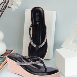 BIG BIRD Party Wedge Pumps with Bows-15