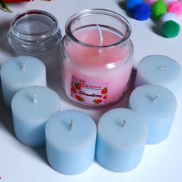 Aura Blue 6 pieces Pillar Candle-image-66