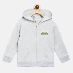 MINIKLUB Kids Grey Textured Full Sleeves Jacket-image-27