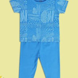 MINIKLUB Kids Blue Printed Top with Pants-image-54