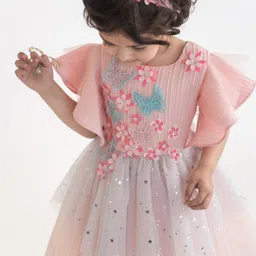A Little Fable Flutter Sleeve Fit & Flare Dress image 4