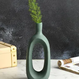CLIO'S HERITAGE STORE Green Ceramic Table Vase-30