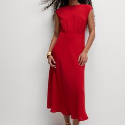 Marks & Spencer Women Waisted Sheath Midi Dress-image-95