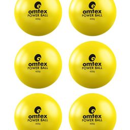 Omtex Set of 6 Yellow Power Weighted Balls - 400g-46