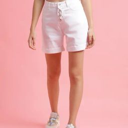 Belliskey White Denim Shorts-image-42
