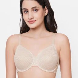 Wacoal Beige Lace Full Coverage T-Shirt Bra-picture-16