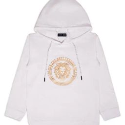 Cavio Kids White Printed Full Sleeves Hooded T-Shirt-image-51
