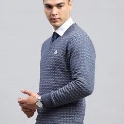 Monte Carlo Men Checked Woollen Pullover image 4