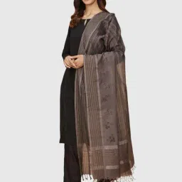 Fabindia Brown Printed Dupatta-picture-3