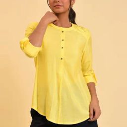 W Yellow Regular Fit Top-image-38