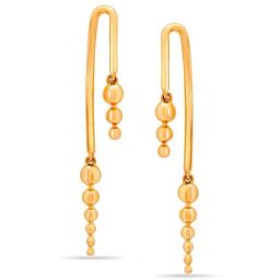 Mia By Tanishq Natures's Finest 14k Yellow Gold Nature's Symphony Dangler Earrings-image-10