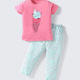 Nite Flite Girls Printed Night suit-image-80