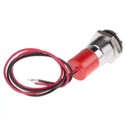 RS PRO Red Panel Mount Indicator 110V AC, Mounting Hole Size 14 mm, Termination Type Lead Wires, IP Rating IP67, Model No 7227460 image 3